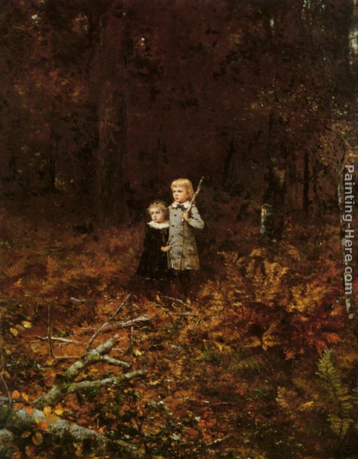 Eastman Johnson Babies In The Woods